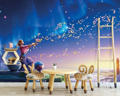 Fantasie Animatie Kinderkamer Behang