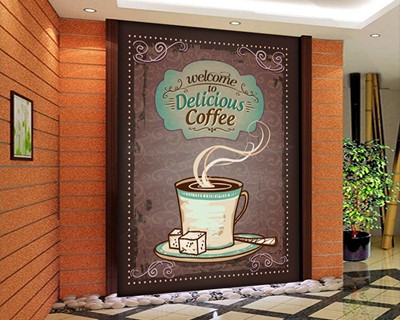 Koffie Foto Cafe Behang