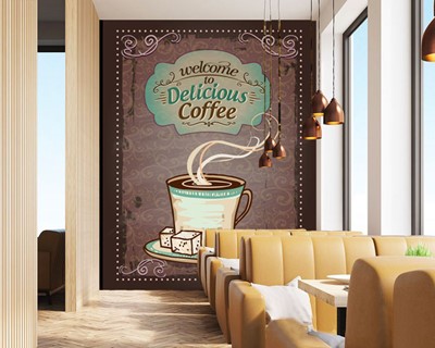 Koffie Foto Cafe Behang