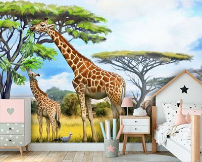 Safari Giraf Achtergrond