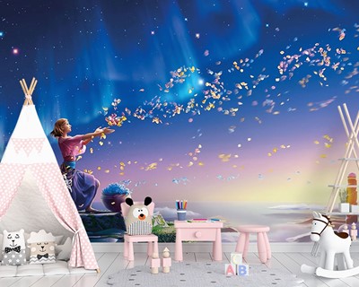 Fantasie Animatie Kinderkamer Behang