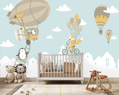 Ballon Babykamer Muurposter