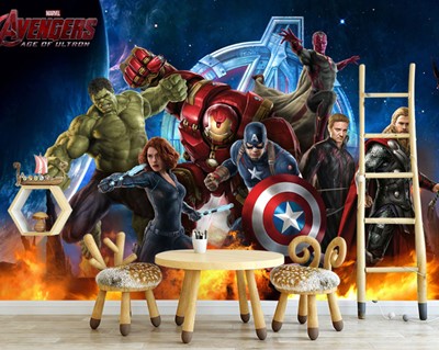 Wallpaper met Avengers Heroes-thema