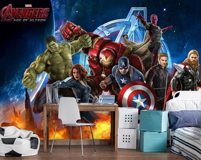 Wallpaper met Avengers Heroes-thema