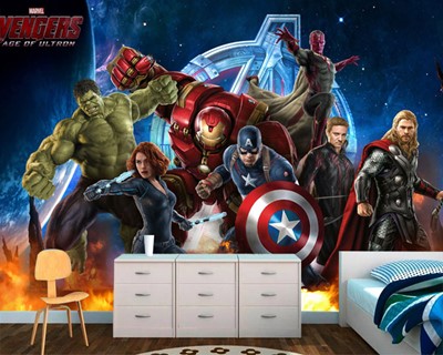 Wallpaper met Avengers Heroes-thema