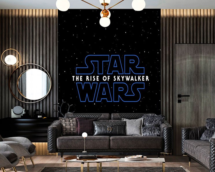 cafe Rang speelgoed Star Wars-filmomslagbehang 3D-behangen | 3D-achtergronden