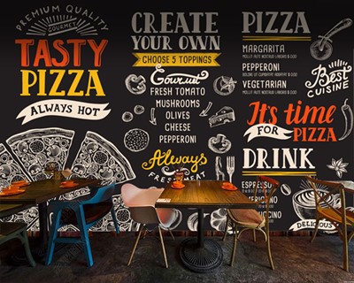 Cafe Menu Ontwerp Behang