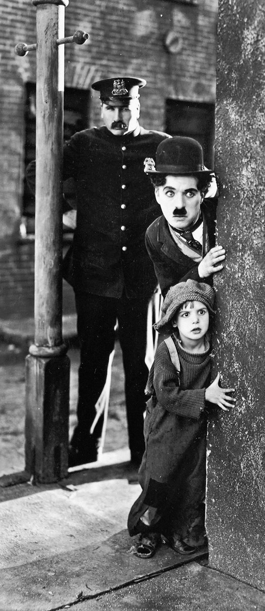 Charlie Chaplin en de wachter Wallpaper