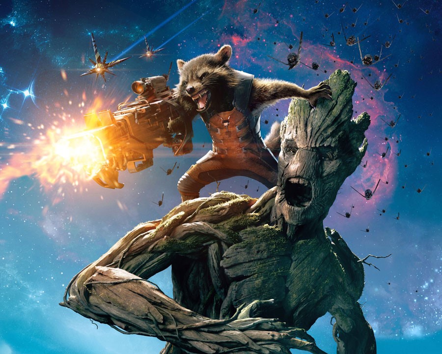 Guardians of the Galaxy Rocket en Groot Wallpaper