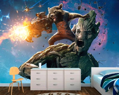 Guardians of the Galaxy Rocket en Groot Wallpaper