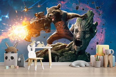 Guardians of the Galaxy Rocket en Groot Wallpaper