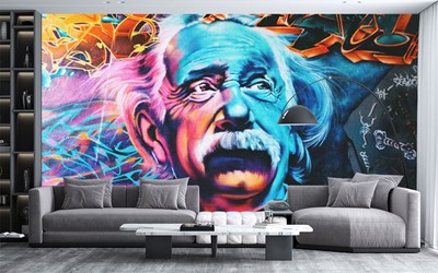 Schoolbehang met thema Albert Einstein