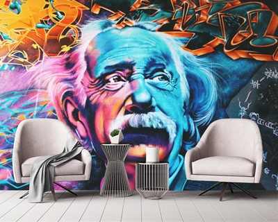 Schoolbehang met thema Albert Einstein