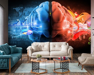 Hersenen Botsende 3D Achtergrond