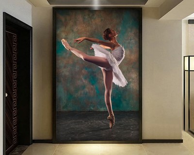 3D Ballerina-achtergrond