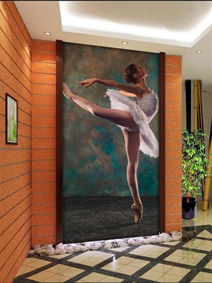 3D Ballerina-achtergrond