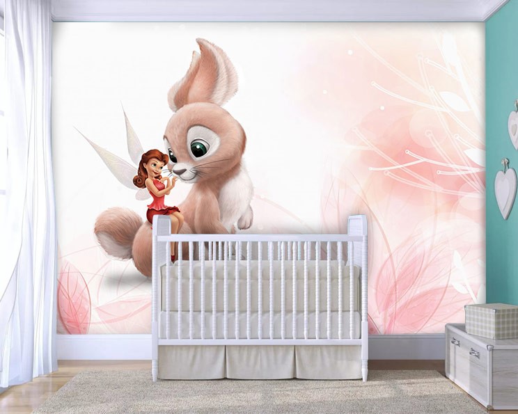 gisteren had het niet door Buurt Tinkerbell Babykamer Behang 3D-behangen | 3D-achtergronden