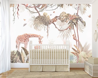 Safari-behang voor kinderkamers