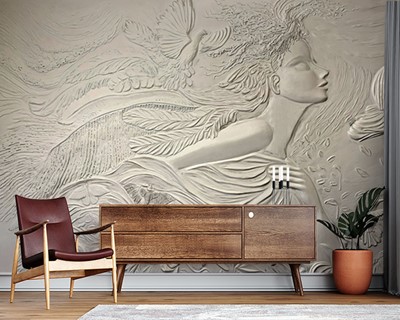 Sculptuur Look Wallpaper Afbeelding