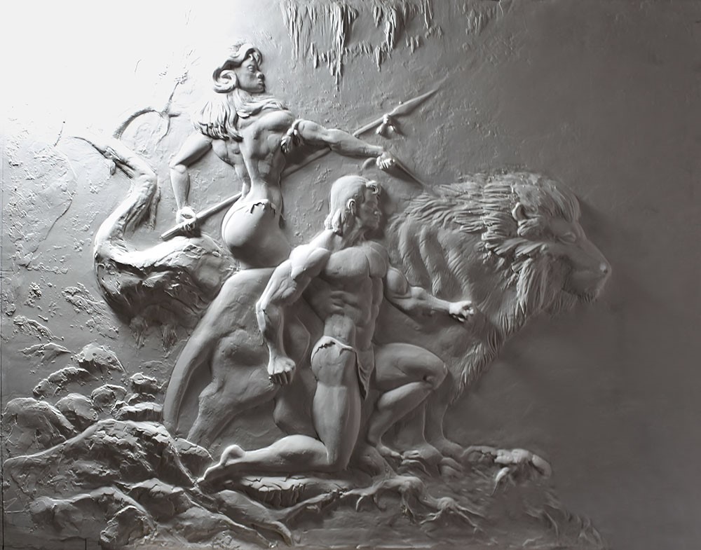 Sculptuur Look Wallpaper Afbeelding