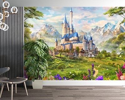 Fantasierijk ontwerp behang