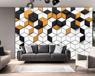 3D Kleurrijke Kubussen Wallpaper
