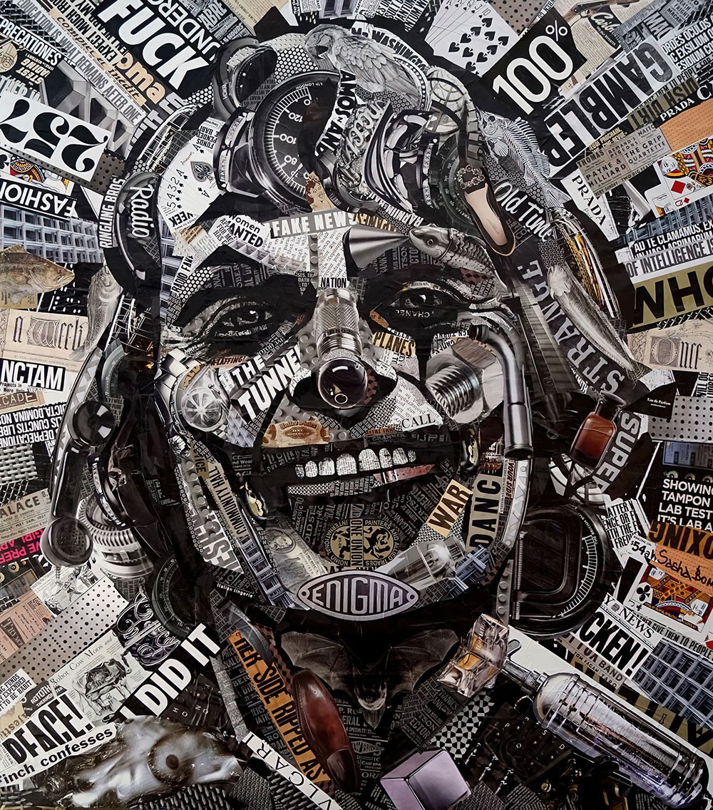 Joker Collage Art Thema-achtergrond