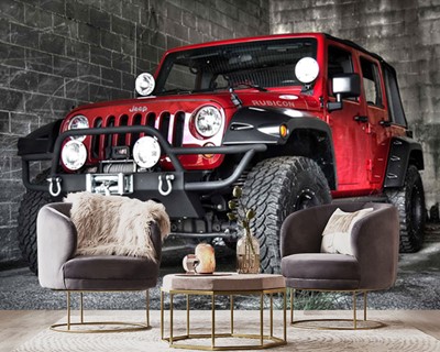 Red Jeep Modelauto Wallpaper