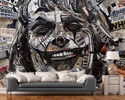 Joker Collage Art Thema-achtergrond