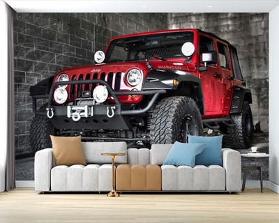 Red Jeep Modelauto Wallpaper