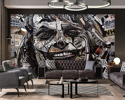 Joker Collage Art Thema-achtergrond
