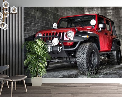 Red Jeep Modelauto Wallpaper