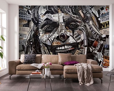 Joker Collage Art Thema-achtergrond