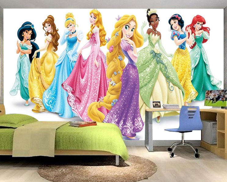 Disney Prinsessen Meisjeskamer Behang | 3D-achtergronden