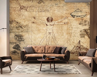 Leonardo Da Vinci Gulden Snede Wallpaper