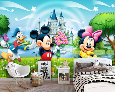 Achtergrondafbeelding met Mickey Mouse-thema