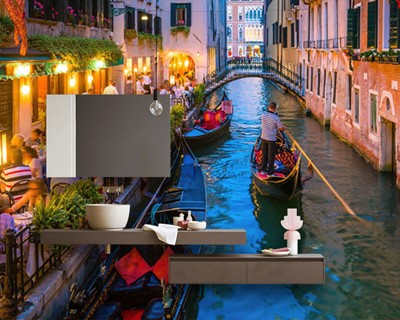 Achtergrondafbeelding Venetië Stadsgezicht