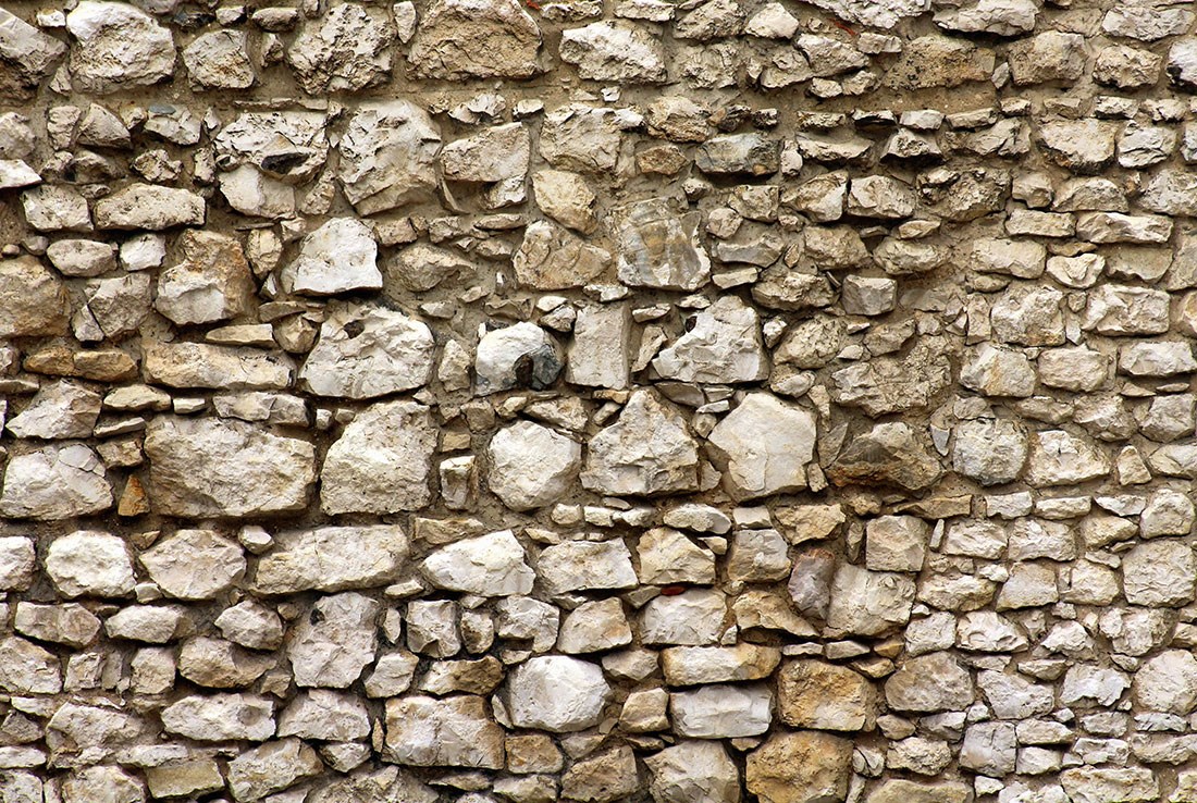 Stone Block Patterned Wallpaper