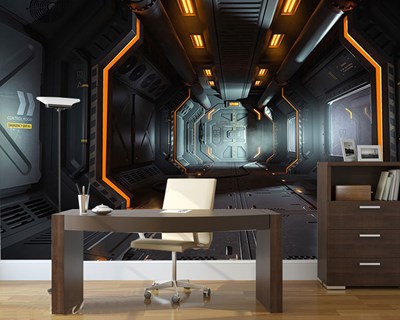 Spaceshuttle interieur behang