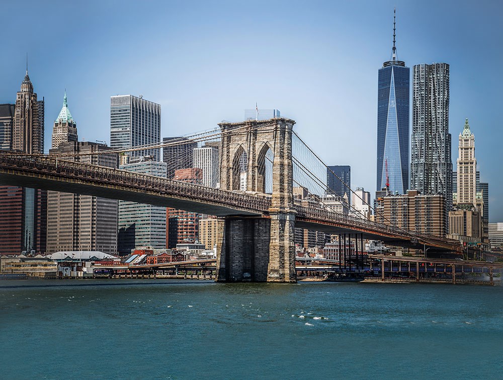 Manhattan Bridge View-achtergrond