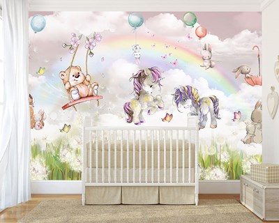 Schattige Paarden Babykamer Wallpapers