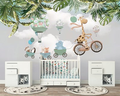 Leuke wezens babykamer achtergronden