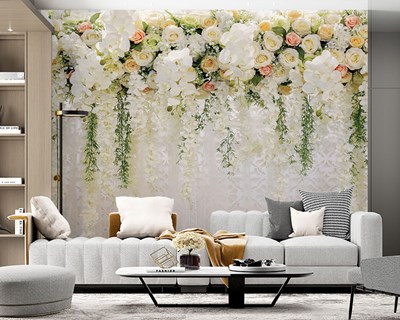 Bruiloft decor behang