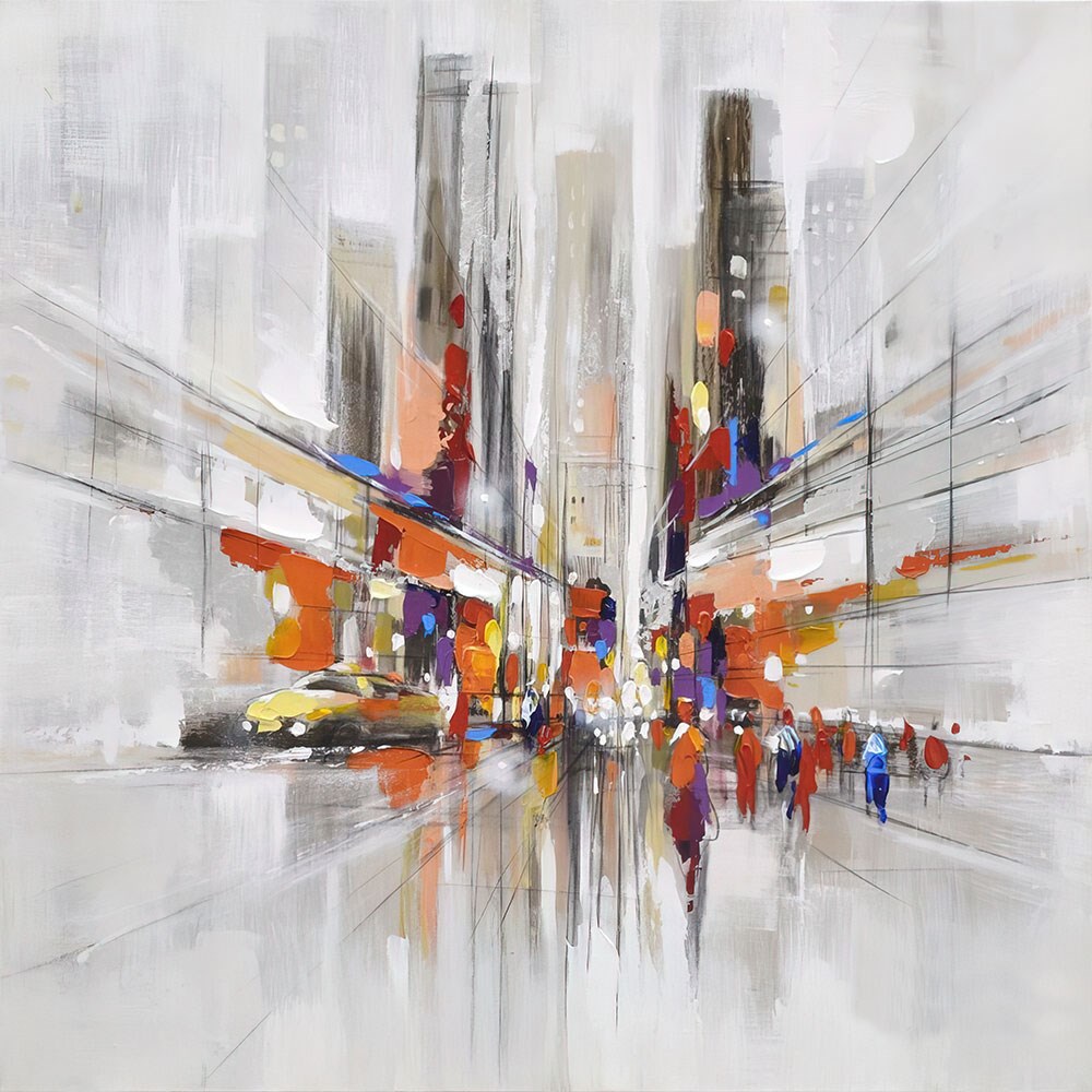 Abstract schilderij New York behang