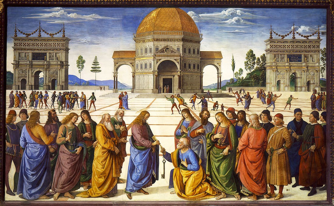 Artistiek behang van Pietro Perugino