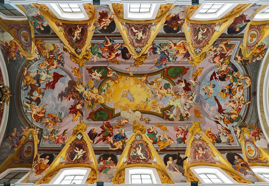 Renaissance Schilderen Plafond Behang