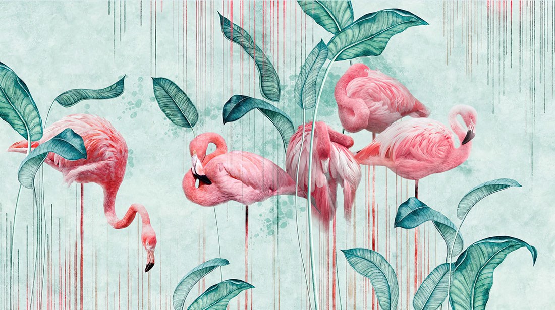 Fresq Flamingo Behang