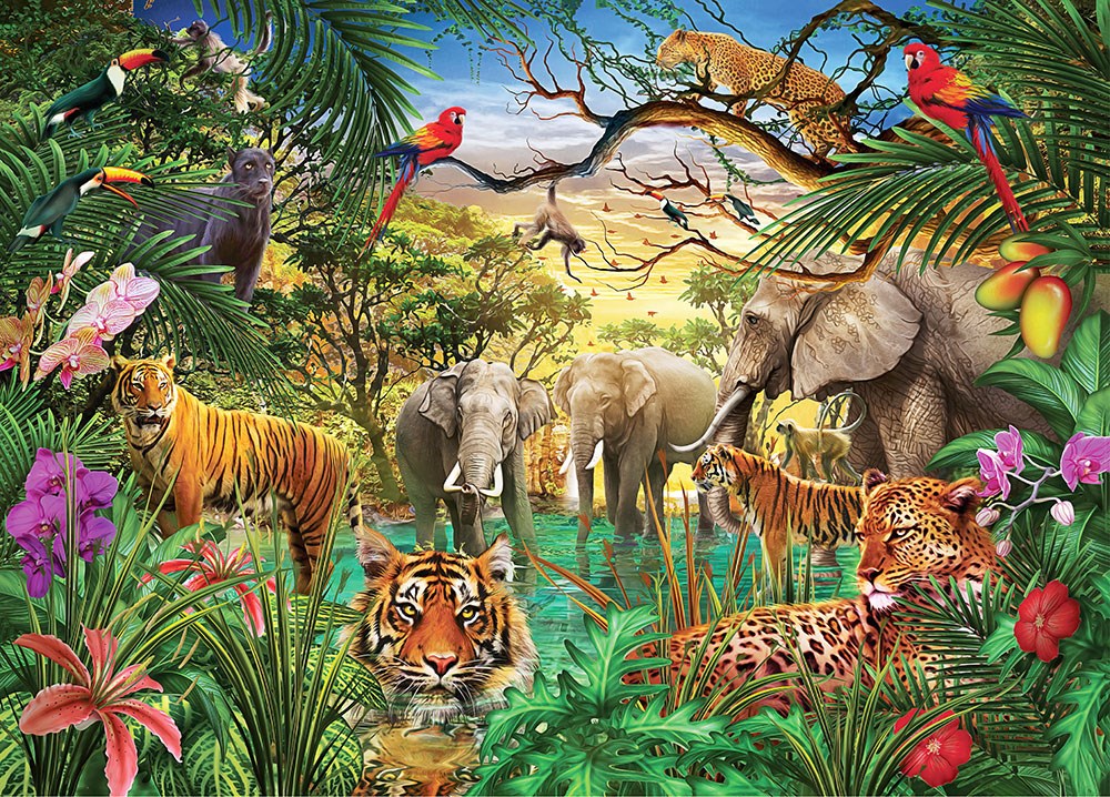 Safari Natuurwezens Behang