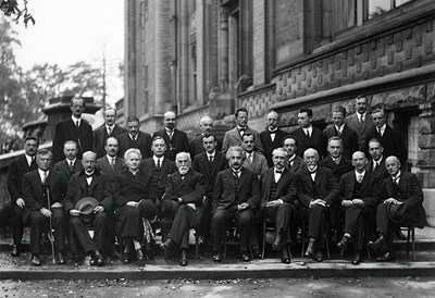 Solvay Congres 1927 Behang