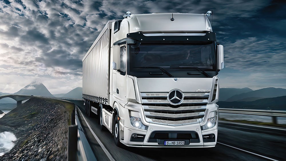 Mercedes Merk Vrachtwagen Behang